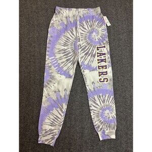 Hybrid Women's Pants Joggers Lakers Tie Dye Purple Medium